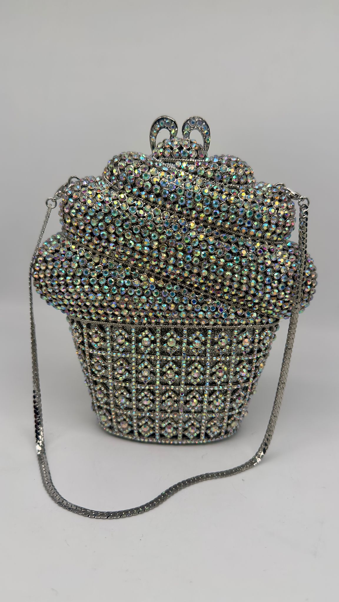 Luxury Crystal Cupcake Evening Clutch Bag