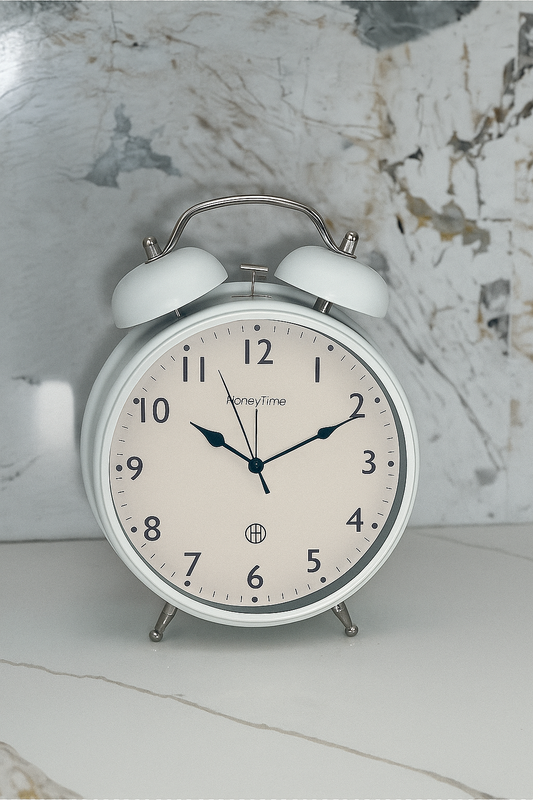 Classic HoneyTime Twin-Bell Alarm Clock – Loud, Stylish & Reliable Wake-Up Clock