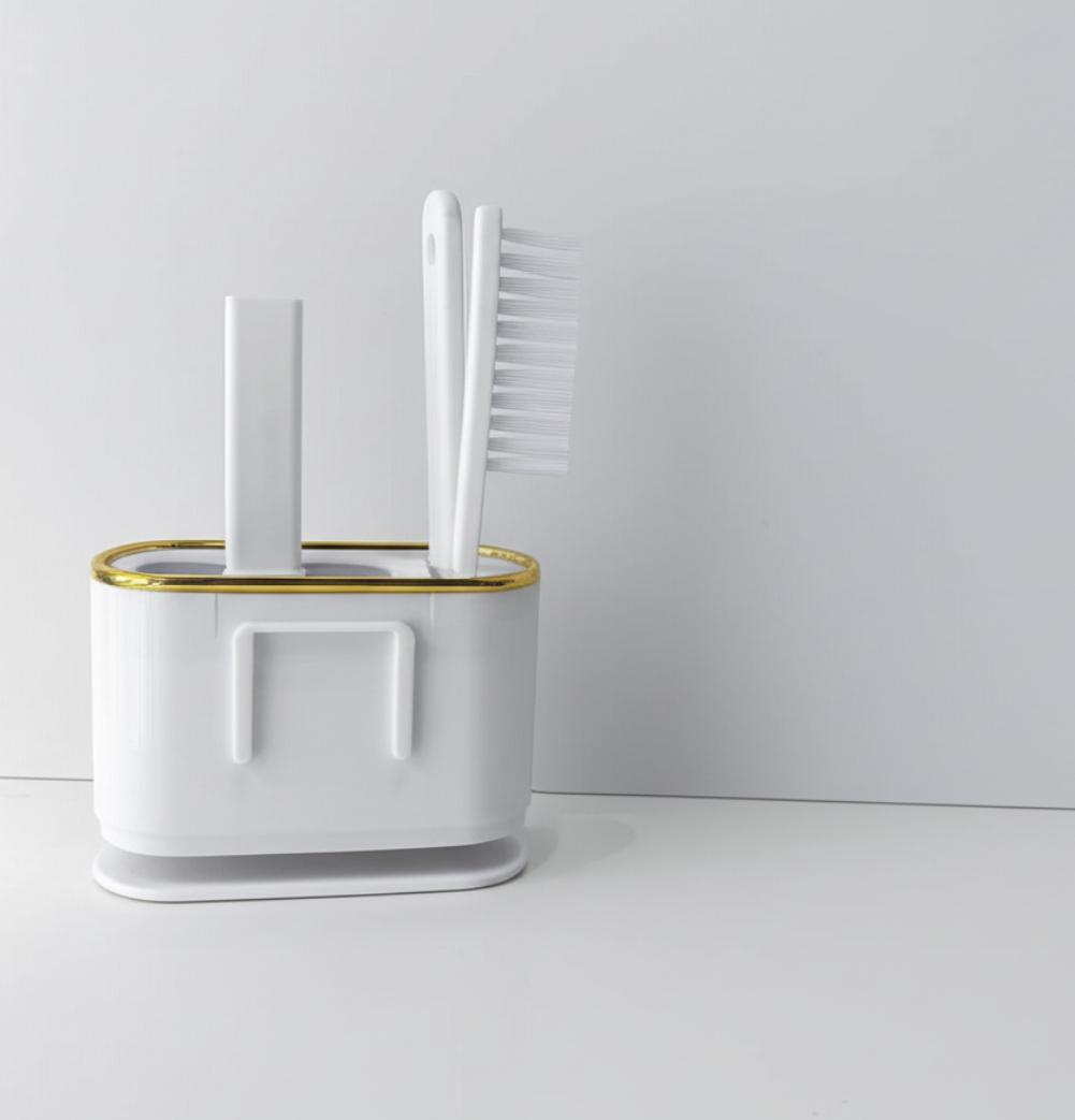 2-in-1 Bathroom Brush Set – Elegant Utility for Every Sinkside