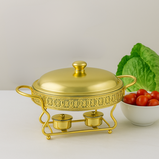 Elegant Stainless Steel Chafing Dish Food Warmer – Gold & Silver Options