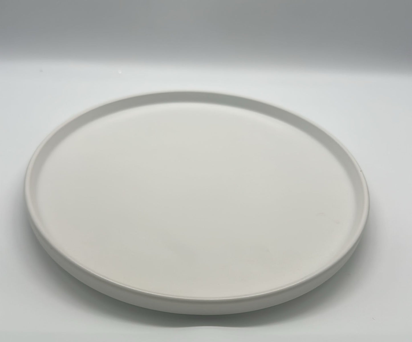 Minimalist White Ceramic Plate – 10” Diameter