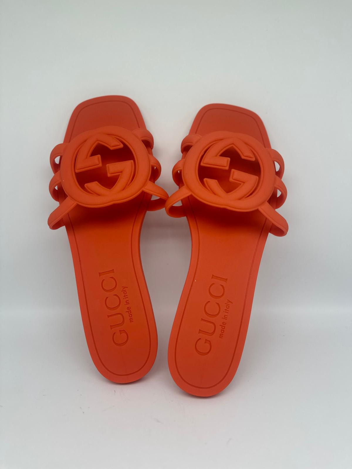 Slide Sandals with Bold Designer-Inspired Logo