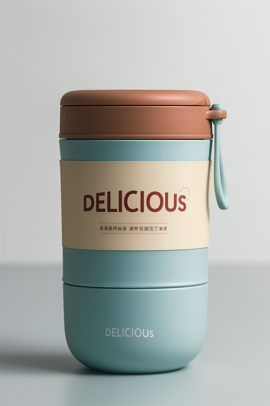 Delicious Portable Thermal Lunch Jar with Spoon – 300ml Insulated Food Container