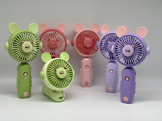 Little Bear Handheld Mini Fan – HQ-47A | USB Rechargeable, Portable & Cute Design
