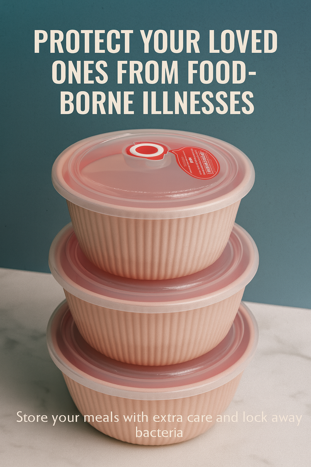 3-Piece Fresh-Keeping Bowl Set with Sealed Air Valve – Microwave Safe, -20°C to 120°C