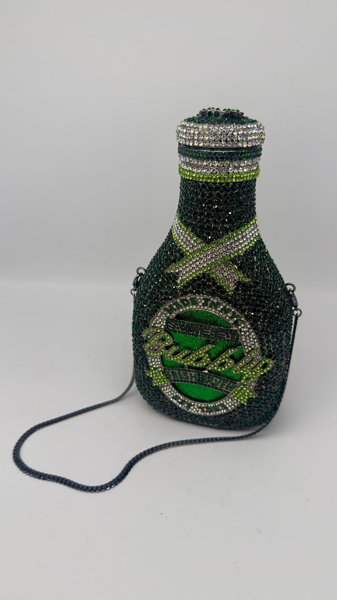 Luxury Crystal Green Bubble Bottle Clutch Bag