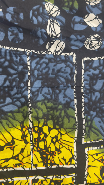 Ankara Patchwork Print Short Sleeve Top