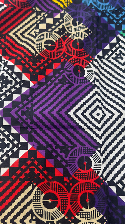 Ankara Patchwork Print Short Sleeve Top