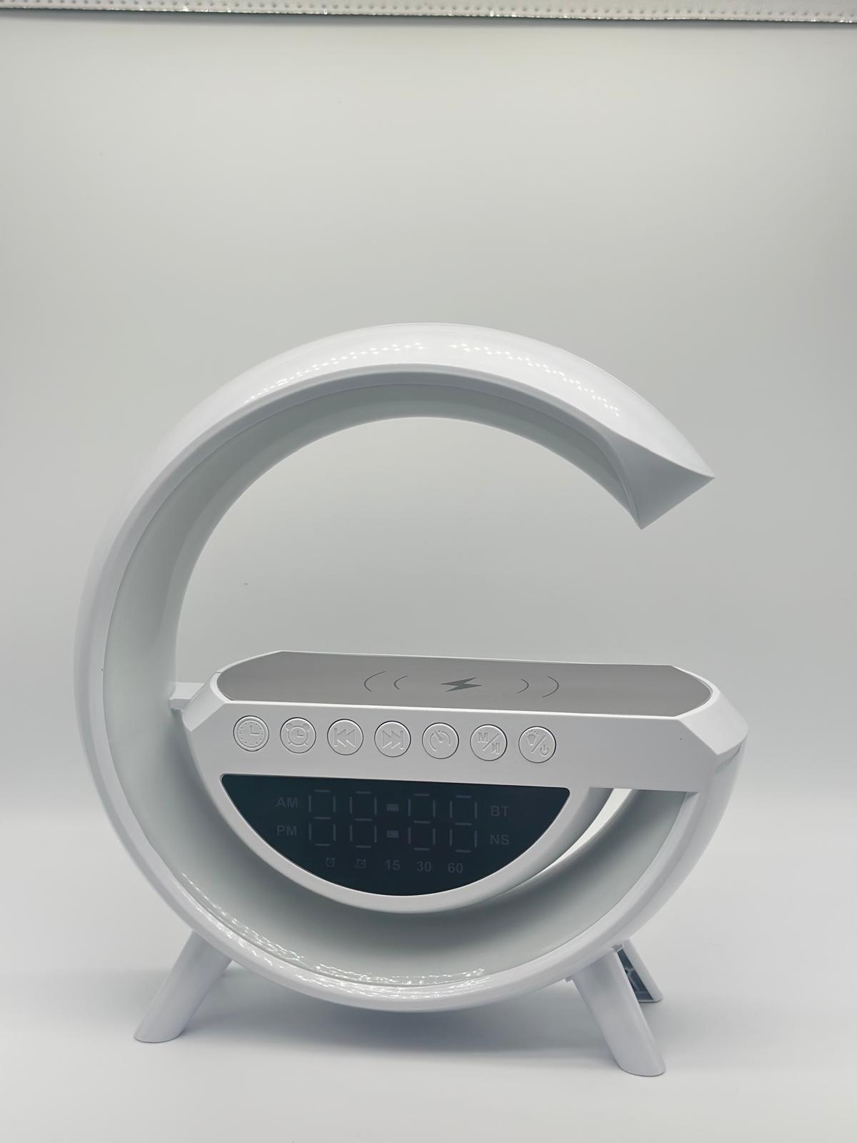 BT-3401 LED Wireless Charging Bluetooth Speaker with Clock & Alarm