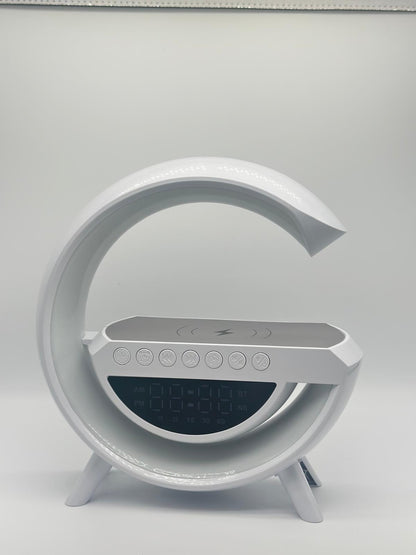BT-3401 LED Wireless Charging Bluetooth Speaker with Clock & Alarm