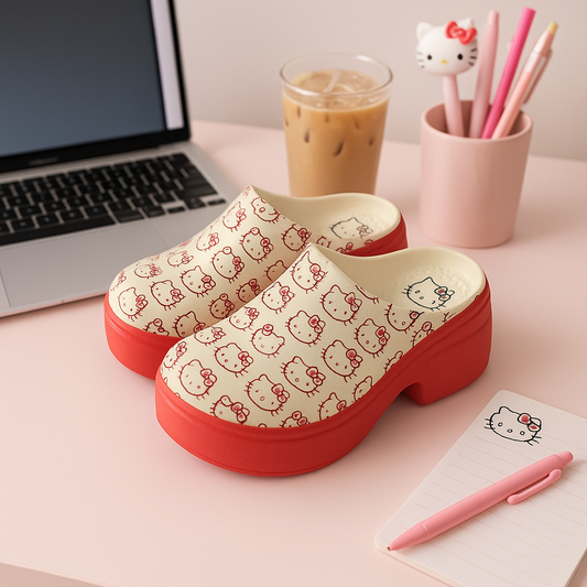 Mega Crush Platform Clogs – Vibrant Prints & Hello Kitty Design