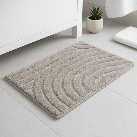 Soft Anti-Slip Grey Bath Mat – 37” x 21”
