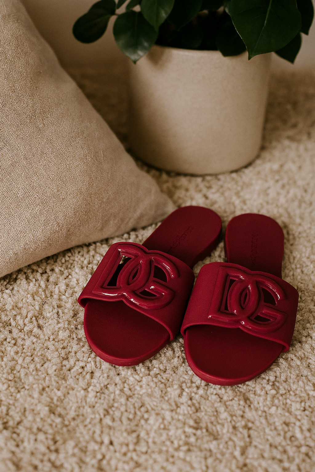 Luxury-Inspired Blue Slide Sandals | Designer Look | Dolce & Gabbana