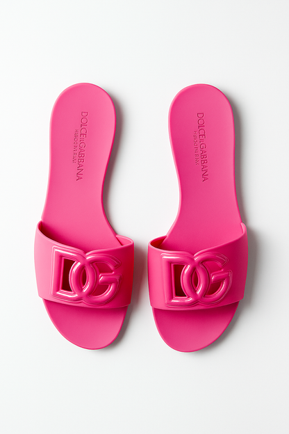 Luxury-Inspired Blue Slide Sandals | Designer Look | Dolce & Gabbana