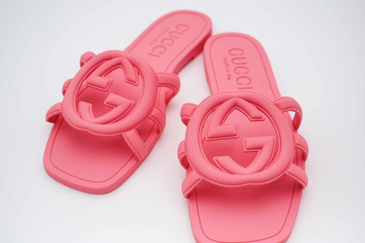 Slide Sandals with Bold Designer-Inspired Logo