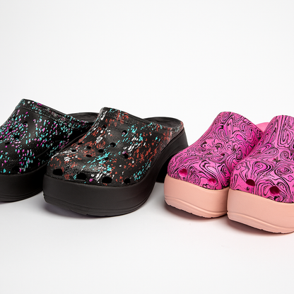Mega Crush Platform Clogs – Vibrant Prints & Hello Kitty Design