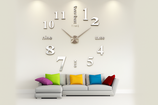 Modern DIY Wall Clock Kit – Silent, Removable, Easy to Install