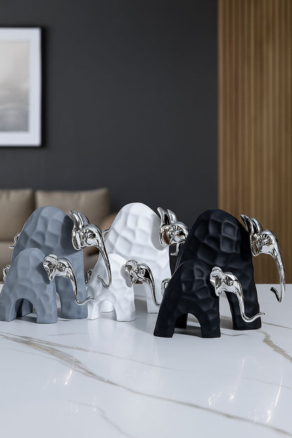 6-Piece Bathroom Accessory Set with Wooden Accents – Black and White Options