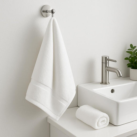 Luxury White Cotton Hand Towel – Hotel Spa Style