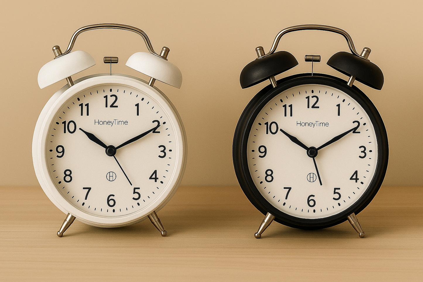 Classic HoneyTime Twin-Bell Alarm Clock – Loud, Stylish & Reliable Wake-Up Clock