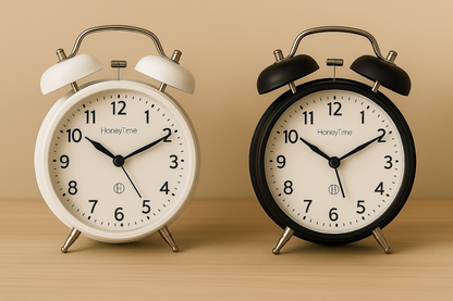 Classic HoneyTime Twin-Bell Alarm Clock – Loud, Stylish & Reliable Wake-Up Clock