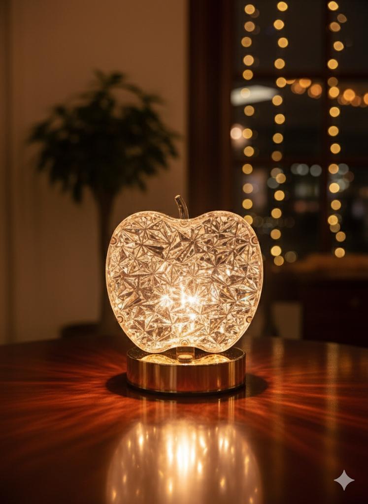 Crystal Apple Decorative LED Lamp