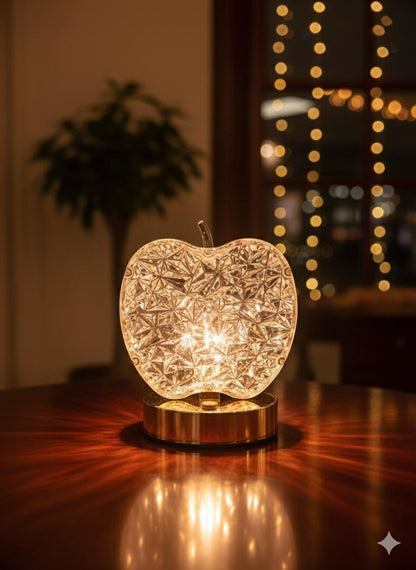 Crystal Apple Decorative LED Lamp