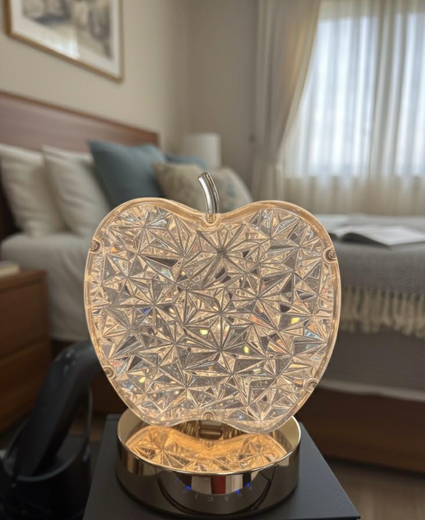 Crystal Apple Decorative LED Lamp