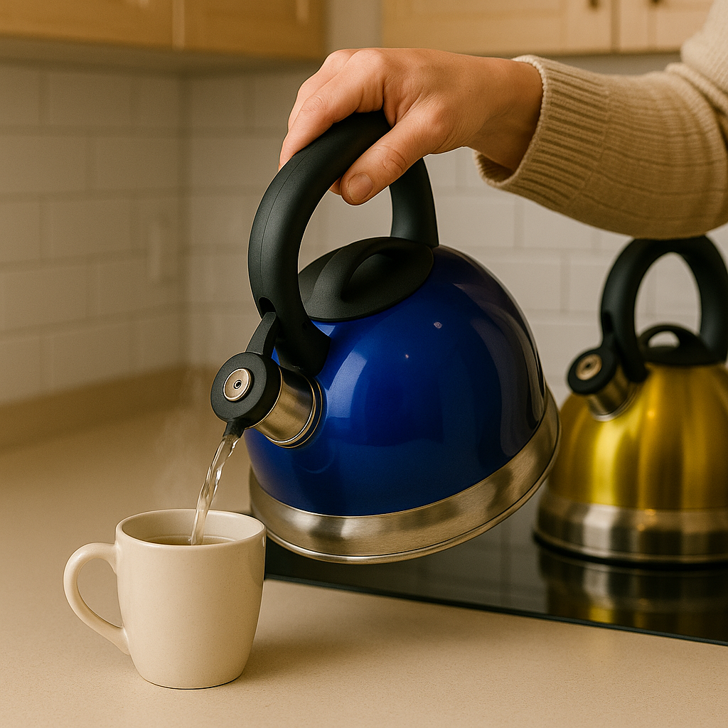 5L Stainless Steel Tea Kettle – Fixed Handle & Colorful Body