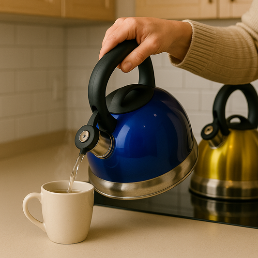 5L Stainless Steel Tea Kettle – Fixed Handle & Colorful Body
