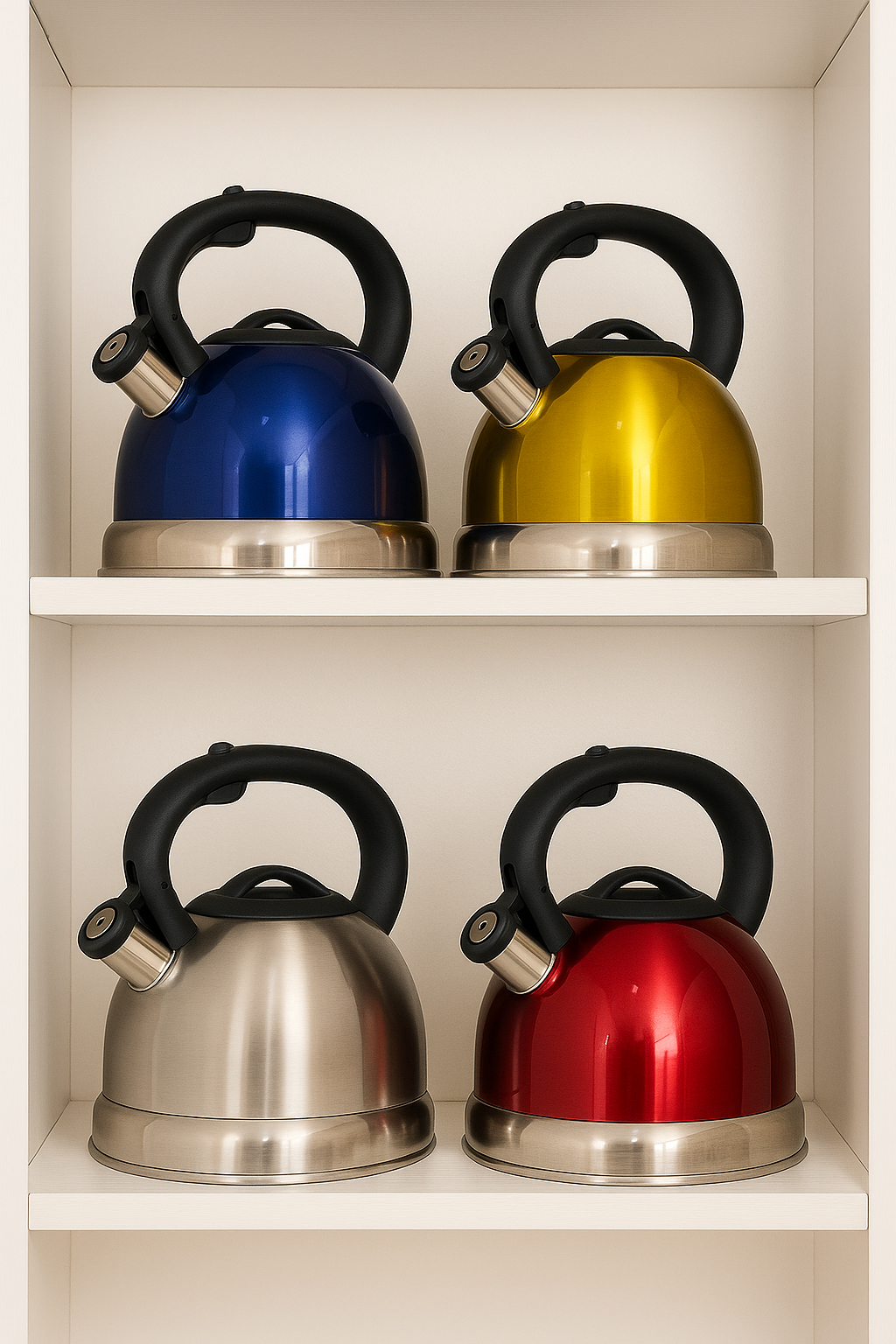 5L Stainless Steel Tea Kettle – Fixed Handle & Colorful Body