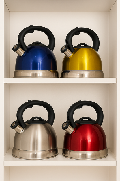 5L Stainless Steel Tea Kettle – Fixed Handle & Colorful Body