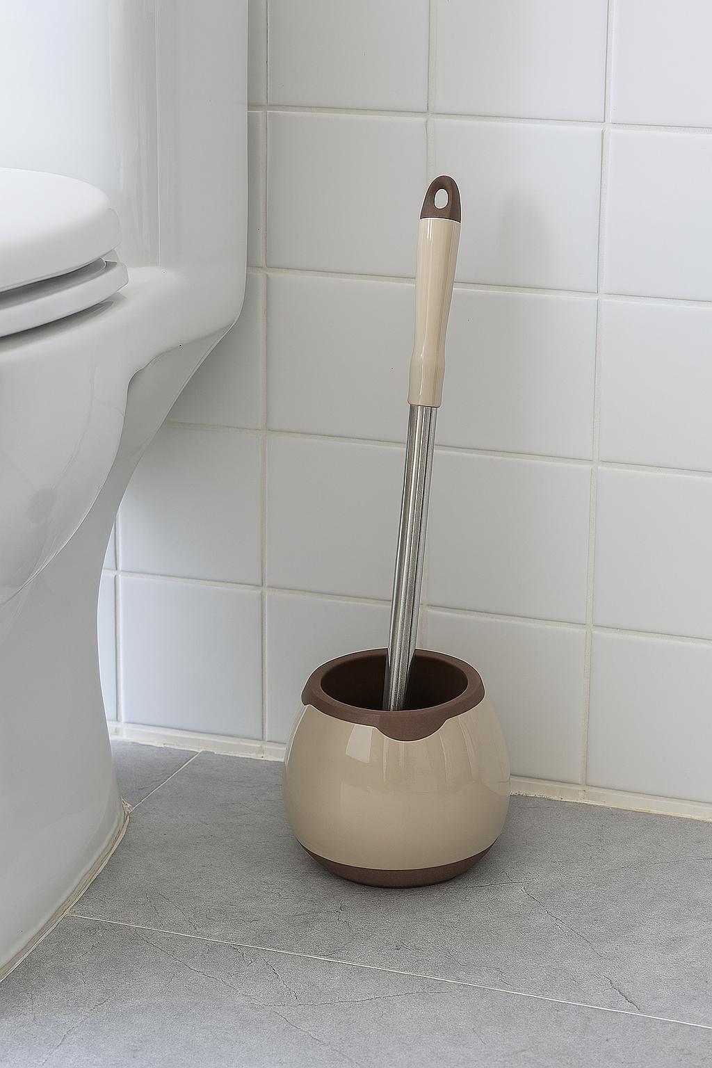Toilet Brush Set with Rounded Holder – Simple, Sturdy, Stylish