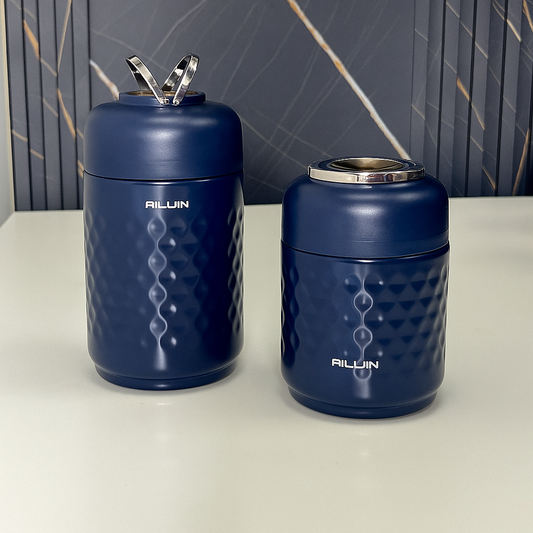 Thermal Food Flask – Hot & Cold Insulated Jar with Foldable Spoon