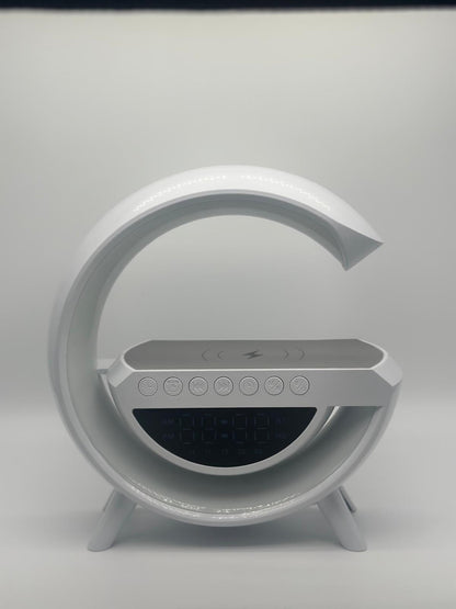 BT-3401 LED Wireless Charging Bluetooth Speaker with Clock & Alarm