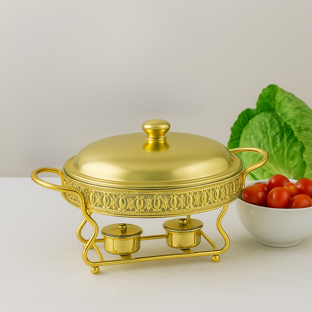 Elegant Stainless Steel Chafing Dish Food Warmer – Gold & Silver Options
