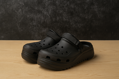 Unisex Platform Crocs with Adjustable Back Strap – Lightweight Comfort Clogs