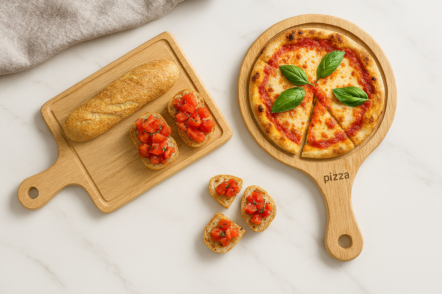 Wooden Cutting & Serving Board – Round or Rectangular (Sold Separately)