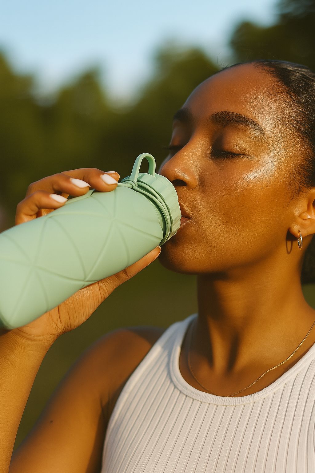 600ML BPA-Free Silicone Collapsible Water Bottle – Foldable, Leak-Proof, Travel-Friendly