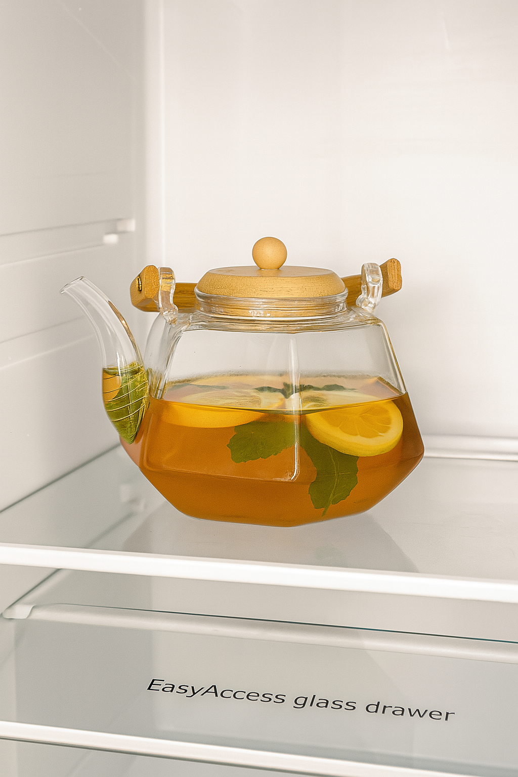 lear Borosilicate Glass Teapot with Bamboo Handle – Heat-Resistant & Handmade