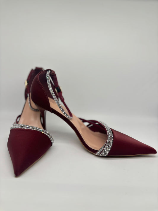 Elegant Rhinestone Strap Pointed-Toe Heels – 7 Stunning Colors