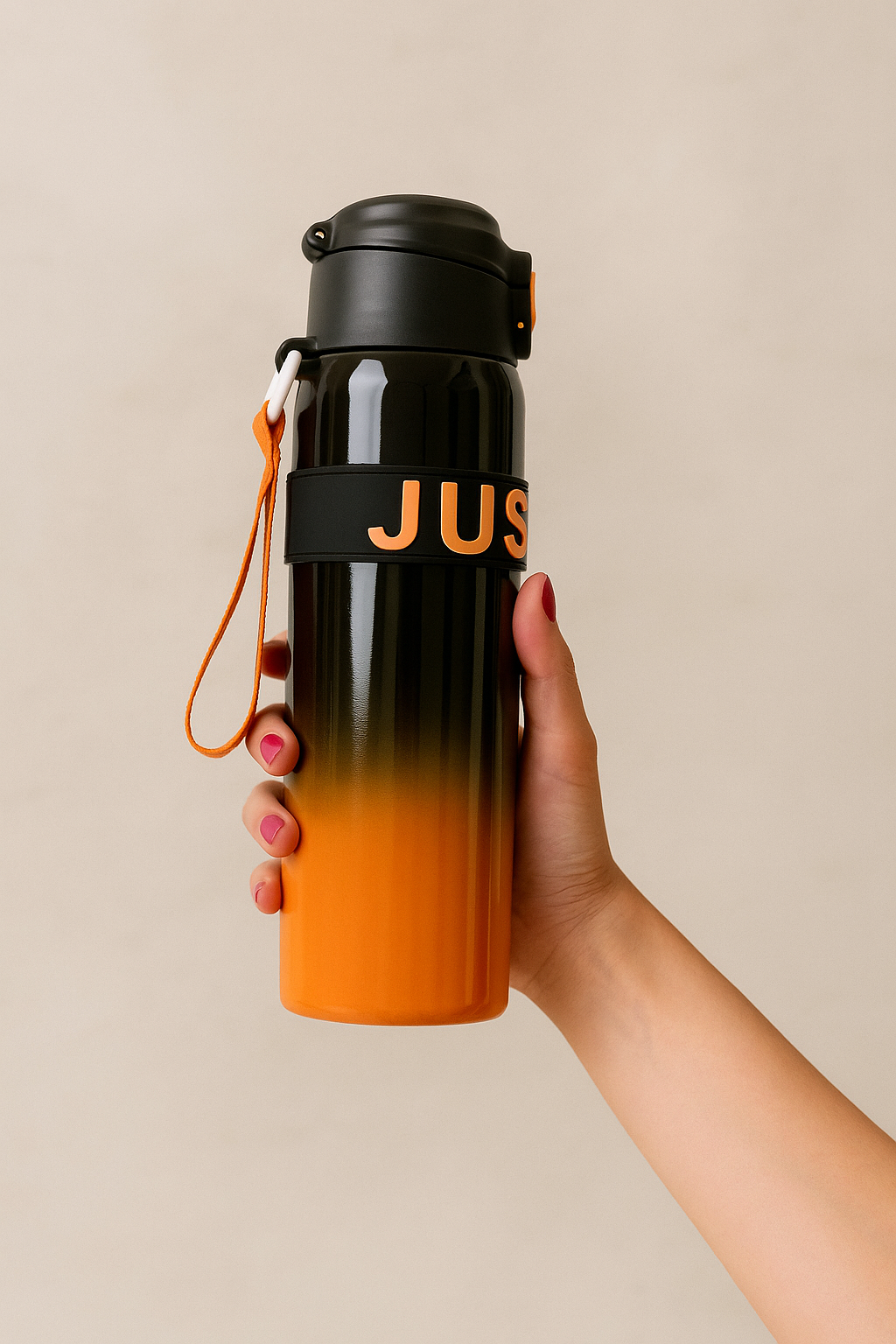 Gradient "Just Do It" Water Bottles with Multiple Lids – Stylish & Functional Hydration
