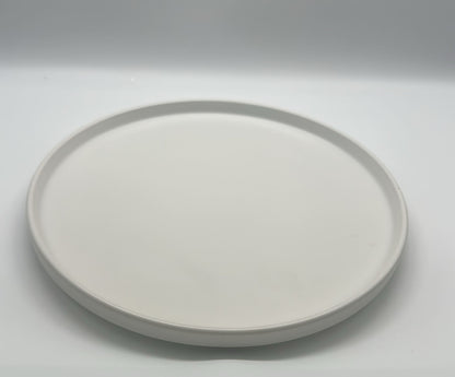 Minimalist White Ceramic Plate – 10” Diameter