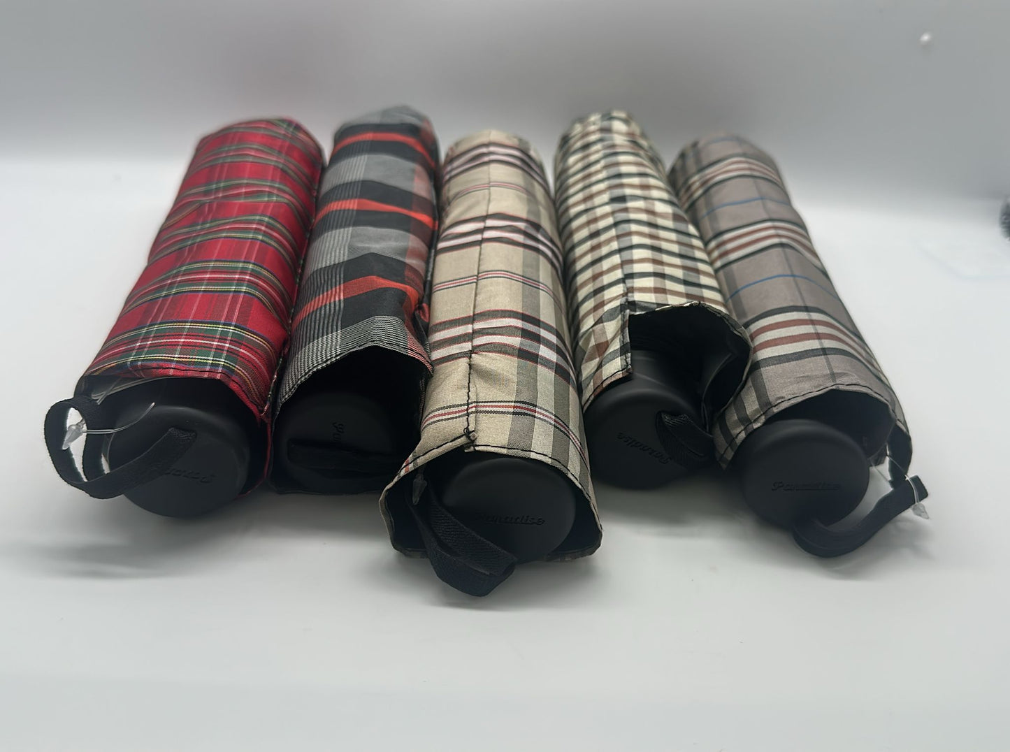 Paradise Foldable UV Umbrella – UPF50+ Sun Protection, Plaid Design