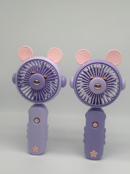 Little Bear Handheld Mini Fan – HQ-47A | USB Rechargeable, Portable & Cute Design