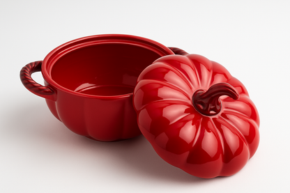 Pumpkin Shaped Ceramic Soup Bowls with Lid for Serving