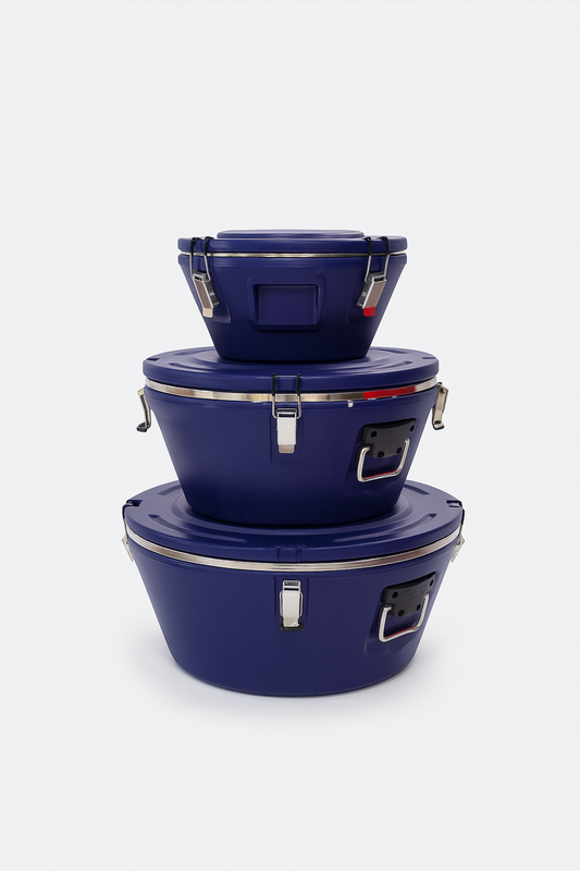 3-Piece Locking Storage Containers – 15L, 26L, 36L (Purple)