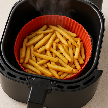 Air Fryer Liners – 6.5" Silicone with Handles