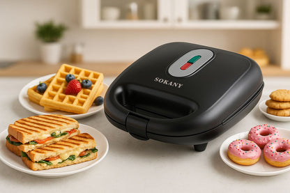 Sokany 4-in-1 Multi-Function Sandwich Maker Set – 750W