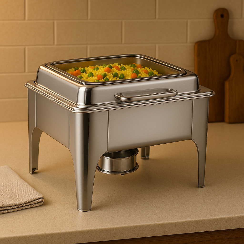 Stainless Steel Serving Tray – Durable & Heat-Resistant for Buffet & Catering Use